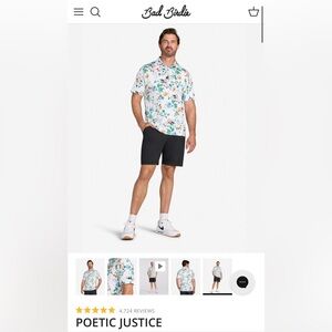 Men’s Bad Birdie Polo Size Medium. Color: Poetic Justice.